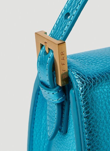 BY FAR Fran Metallic Handbag Blue byf0250009