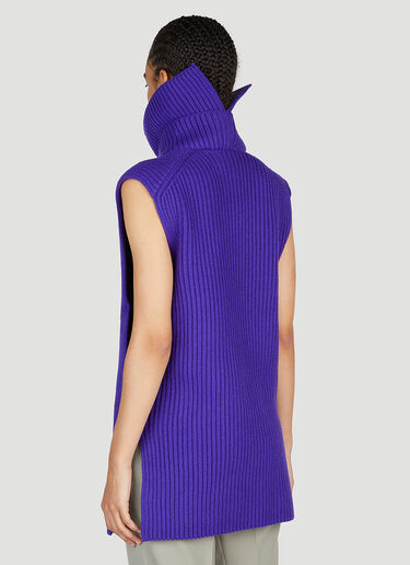 Jil Sander High Neck Sleeveless Sweater Blue jil0253014