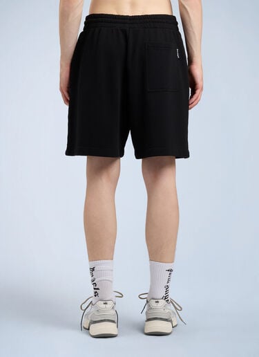 Palm Angels Waist Logo Sweatshorts Black pma0164106