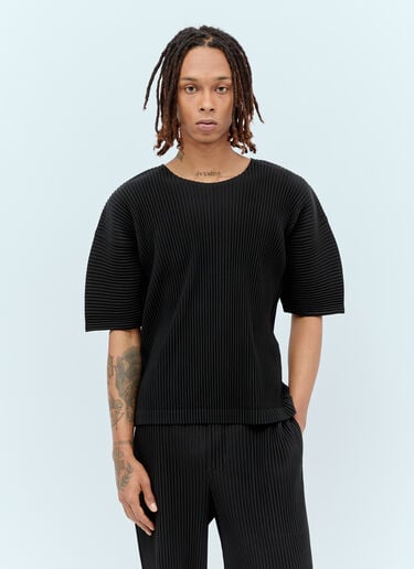 Homme Plissé Issey Miyake Pleated T-Shirt Black hmp0156014