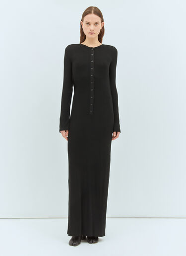Acne Studios Open Back Maxi Dress Black acn0258007