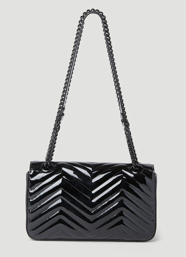 Gucci GG Marmont Patent Small Shoulder Bag Black guc0253186