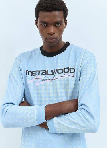 Metalwood Studio Moto ヘビーウェイトロングスリーブTシャツ ブルー met0156011