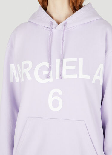 MM6 Maison Margiela Logo Hooded Sweatshirt Purple mmm0247012