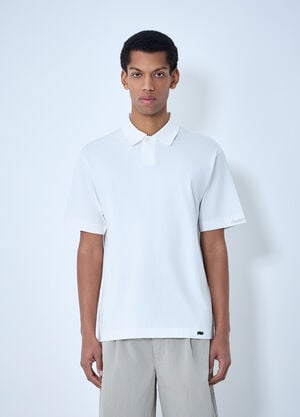 Massimo Osti Studio Mercerized Jersey Polo Shorts White mao0164012