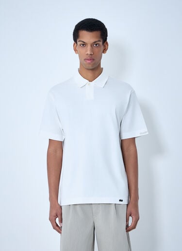 Massimo Osti Studio Mercerized Jersey Polo Shorts White mao0164012