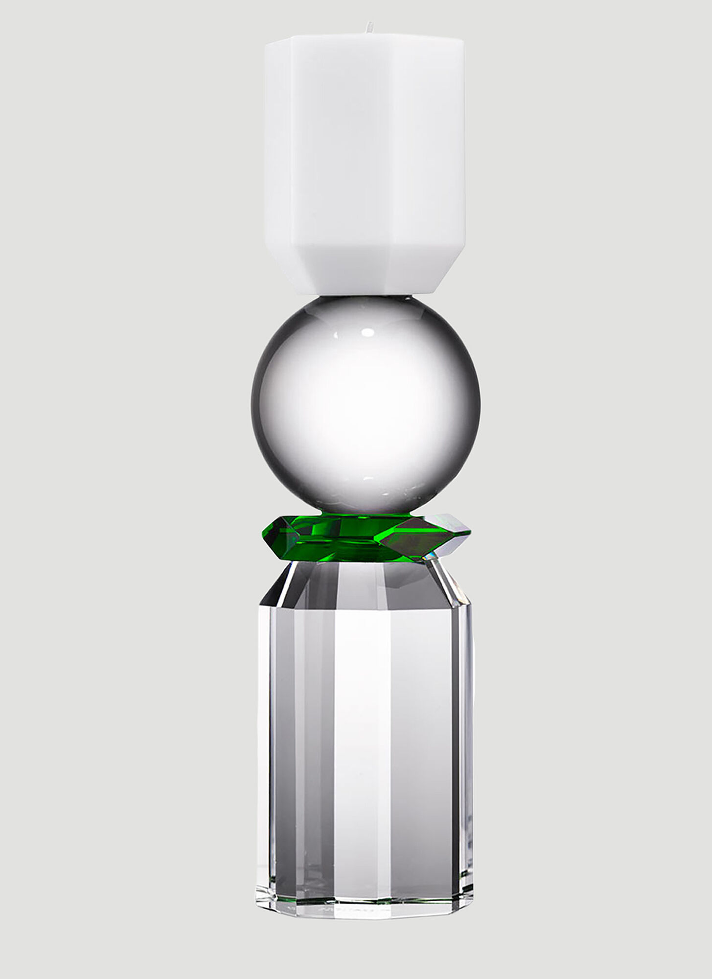 Reflections Copenhagen Memphis Crystal Tealight Holder (26cm) In White