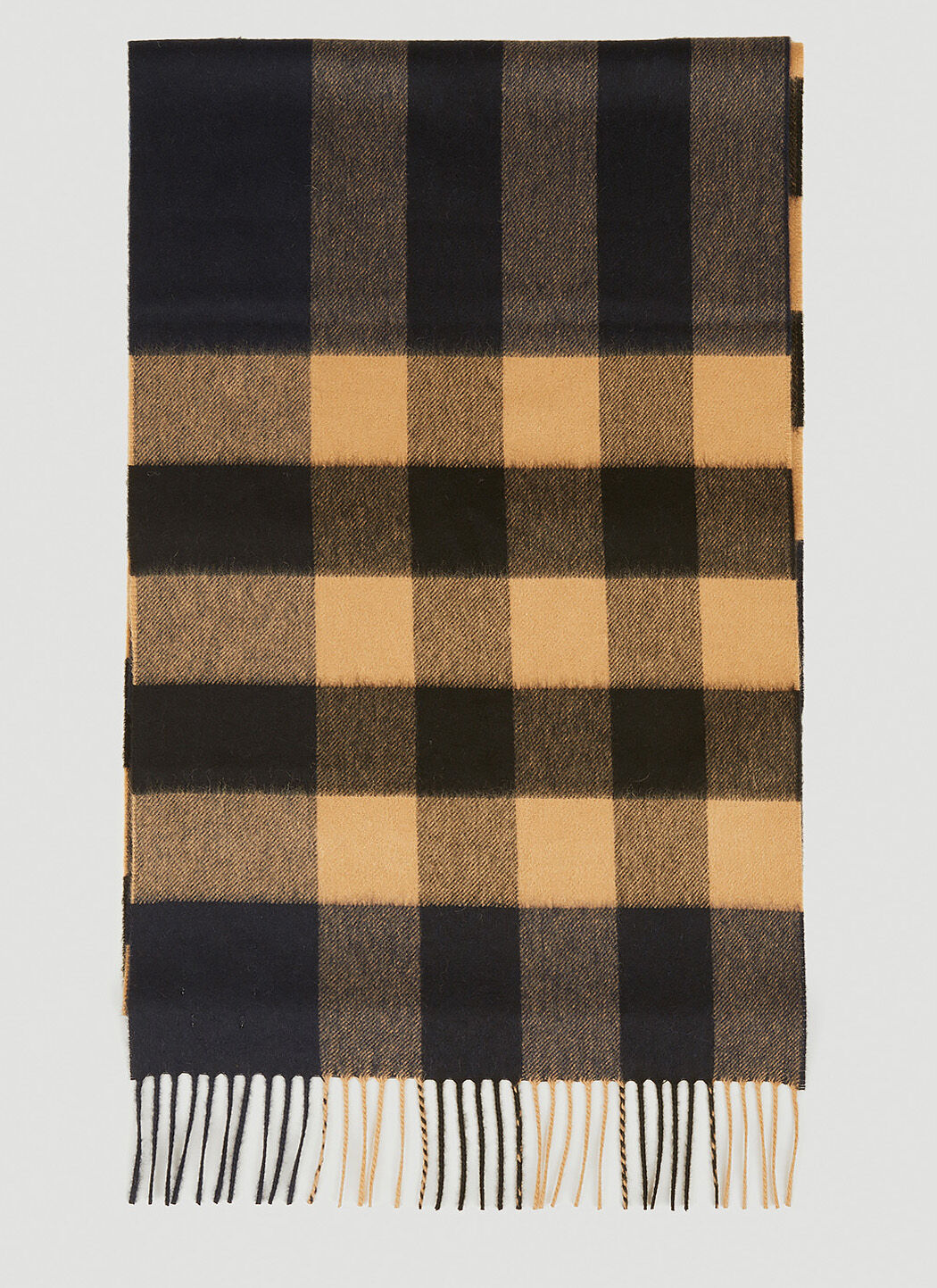 Burberry Half Mega Check Scarf in Blue LN CC