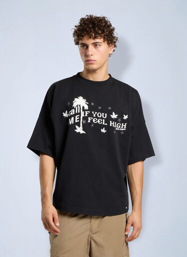 Palm Angels Feel High Oversized T-Shirt Black pma0166244