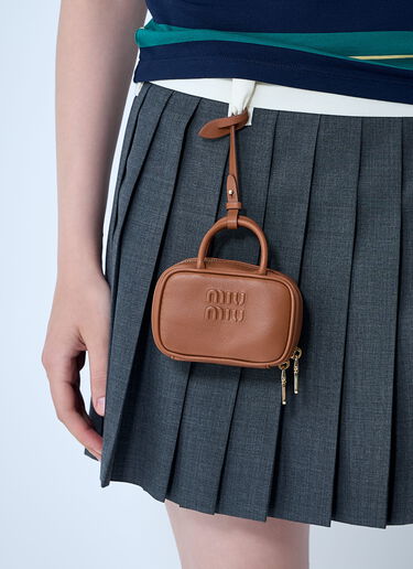 Micro Beau Leather Bag Miu Miu Micro Beau Leather Bag Brown miu0262057