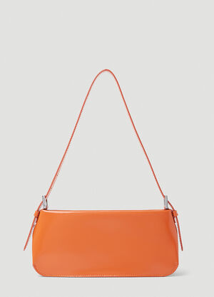 BY FAR Dulce Semi Patent Leather Shoulder Bag Pink byf0254009