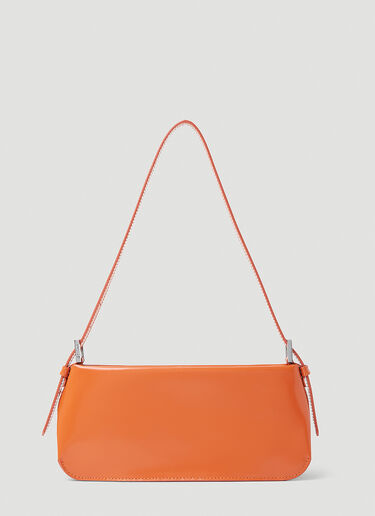 BY FAR Dulce Semi Patent Leather Shoulder Bag Orange byf0253005