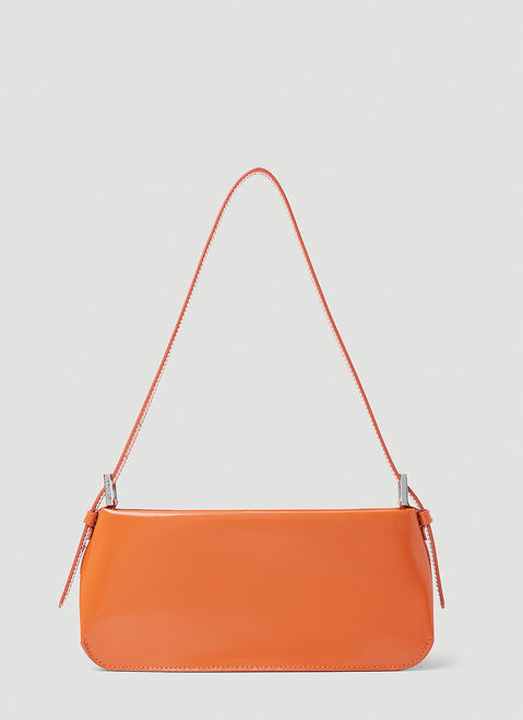 BY FAR Dulce Semi Patent Leather Shoulder Bag Beige byf0253022