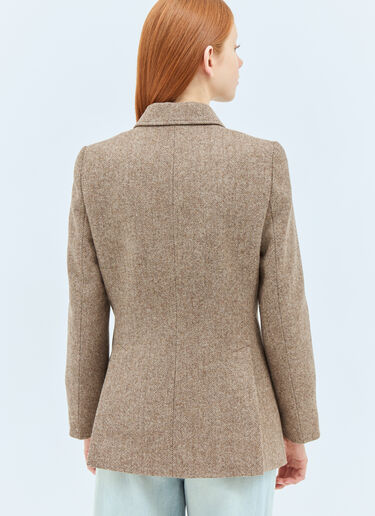 Chloé Long Officer Jacket Brown chl0258002