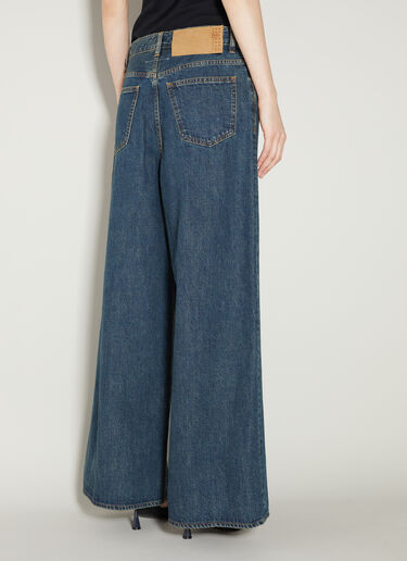 MM6 Maison Margiela Drawstring Wide Leg Jeans Blue mmm0254010