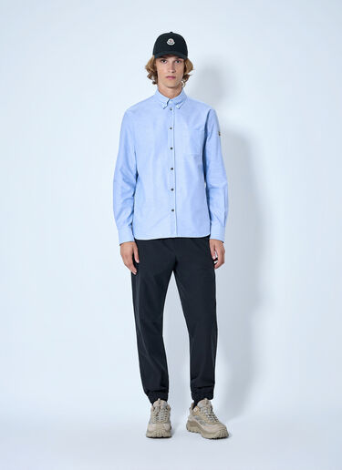 Moncler Button-Down Cotton Shirt Dark Blue mon0165059