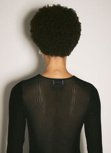 Jean Paul Gaultier 모핑 핀스트라이프 미디 원피스 블랙 jpg0258034