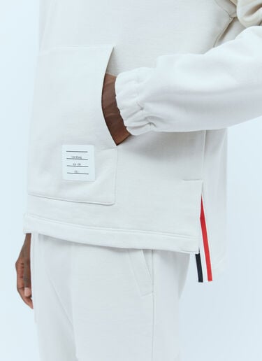 로고 패치 쿼터 집업 스웨터셔츠 Thom Browne 로고 패치 쿼터 집업 스웨터셔츠 크림 thb0153002