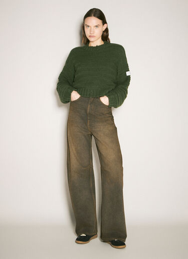 MM6 Maison Margiela 로 트리밍 파이브 포켓 진 브라운 mmm0258004