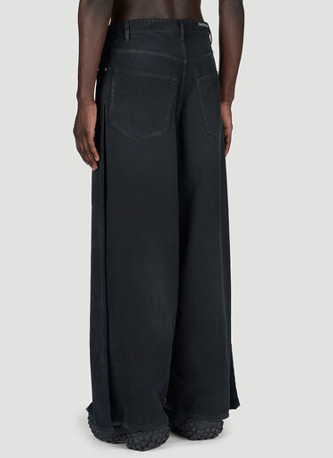 Balenciaga Double-Front Draped Denim Jeans Black bal0154005
