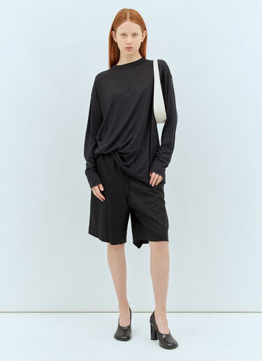 The Row Staton Drawstring Shorts Black row0257001