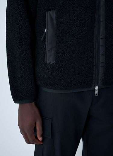 Moncler Fleece Zip-Up Jacket Black mon0162010
