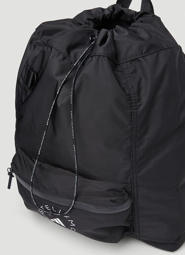 adidas by Stella McCartney Logo Print Backpack Black asm0251037