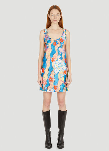 Marni Floral Print Dress Blue mni0251002