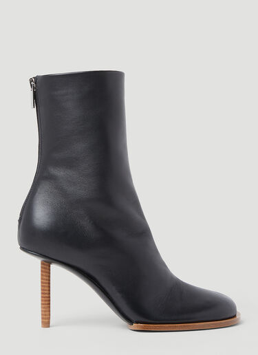 Jacquemus Les Bottines Rond Carré Boots Black jac0254051