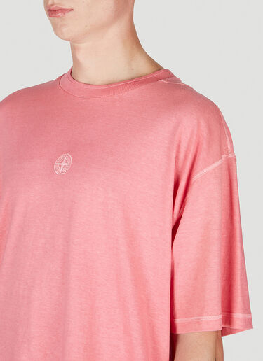 Stone Island Compass Embroidery T-Shirt Pink sto0152073