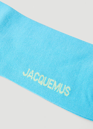 Jacquemus Les Chaussettes Aqua Floral Socks Blue jac0148052