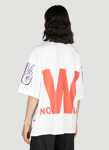 Walter Van Beirendonck Peace 宽大 T 恤 白色 wlt0152013