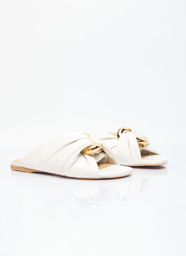 JW Anderson Corner Leather Flats White jwa0255003