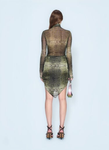 Off-White Stamp Crocodile Mesh Top Green ofw0260053