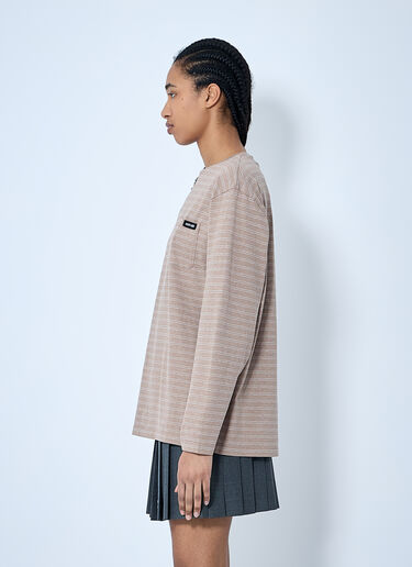 Logo Patch T-Shirt Miu Miu Logo Patch T-Shirt Beige miu0260056