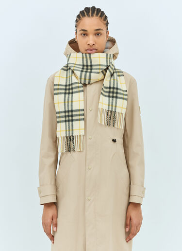 Burberry Narrow Check Cashmere Scarf Cream bur0358001