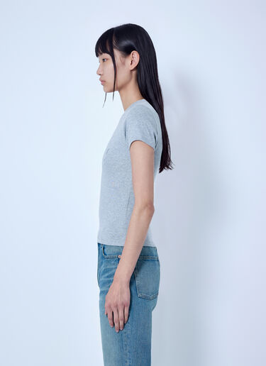 LN-CC® - Saint Laurent: Cassandre Fitted T-Shirt - Grey Saint Laurent Cassandre Fitted T-Shirt Grey sla0265006