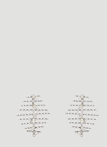 Saint Laurent Fishbone Earrings Silver sla0252102