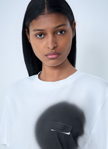 MM6 Maison Margiela Logo Motif T-Shirt White mmm0264007