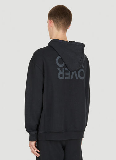 OVER OVER Logo Print Hooded Sweatshirt Black ovr0150012