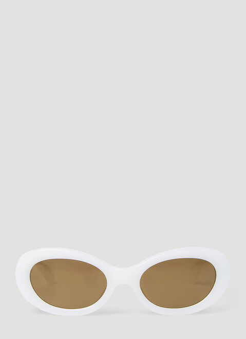 Dries Van Noten Oval Sunglasses Brown dvn0154022
