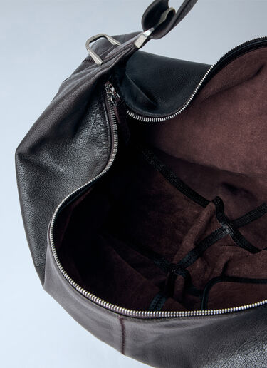 LN-CC® - Lemaire: Large Quiver Clip Shoulder Bag - Dark Brown Lemaire Large Quiver Clip Shoulder Bag Dark Brown lem0166031