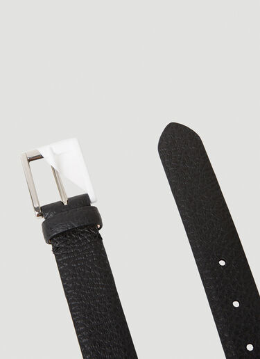 Maison Margiela Contrast Buckle Leather Belt Black mla0153029