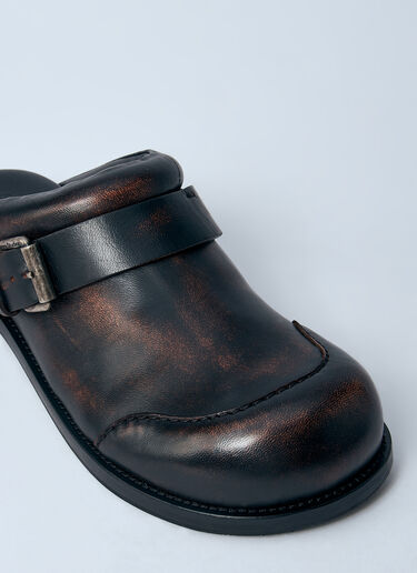 Acne Studios Leather Buckle Mules Brown acn0260012