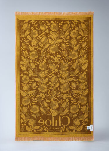Logo Motif Beach Towel Chloé Logo Motif Beach Towel Yellow chl0261056