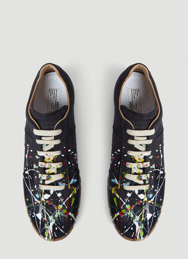 Maison Margiela Splatter Replica Sneakers Black mla0142018