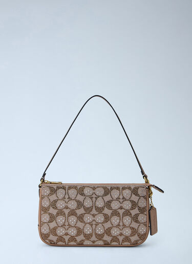 LN-CC® - Coach: Plaza Shoulder Bag In Crystal Signature Jacquard - Brown Coach Plaza Shoulder Bag In Crystal Signature Jacquard Brown coa0266029