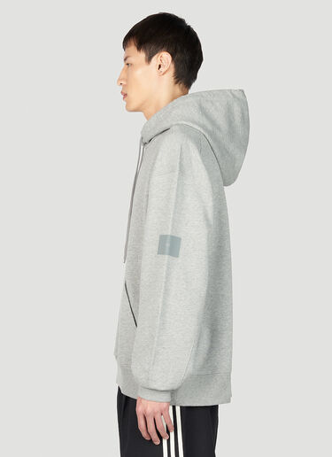 Y-3 Logo Print Hooded Sweatshirt Grey yyy0352024