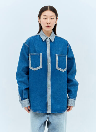 Contrast Denim Shirt Marni Contrast Denim Shirt Blue mni0257002