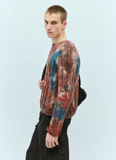 Acne Studios Tie-Dye Cable Knit Sweater Brown acn0154020